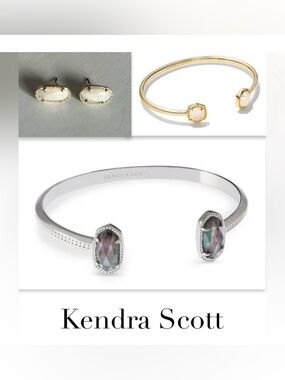 Lot of 3x [Kendra Scott] 1x Stud Earrings + 2x Cuff Bracelets, Multi Tone